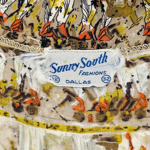 50s Sunny South Fashions Ancient Egyptian Print Light Weight Cropped Blazer - Picture 8 of 8